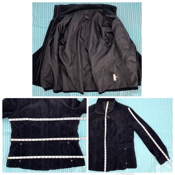 Click Collection Black Microsuede Zipper Closure Jacket, 12 - Picture 15 of 16